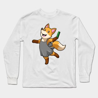 Fox as Hairdresser with Scissors Long Sleeve T-Shirt